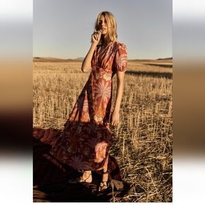 BNWT! Zara Printed midi dress ZW collection